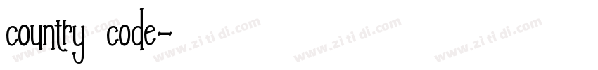 country code字体转换
